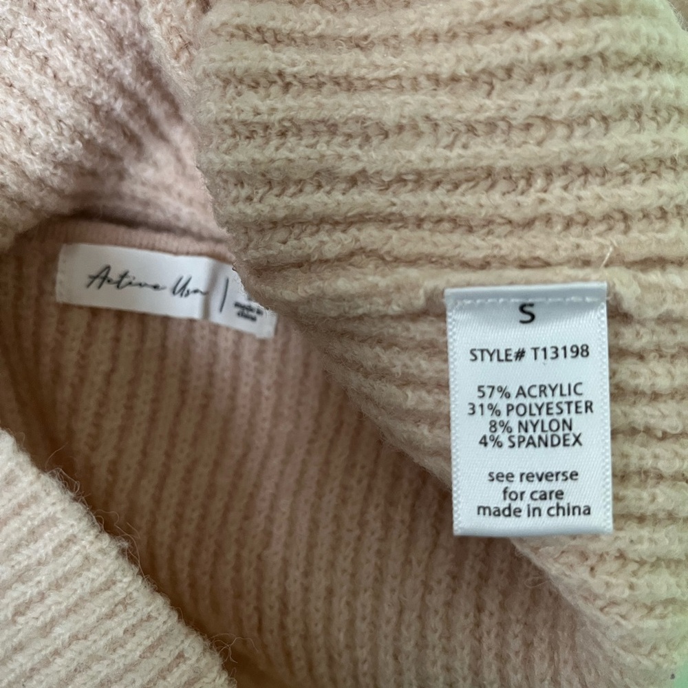 Active Usa Cream Ribbed Crop Top - Picture 4 of 5